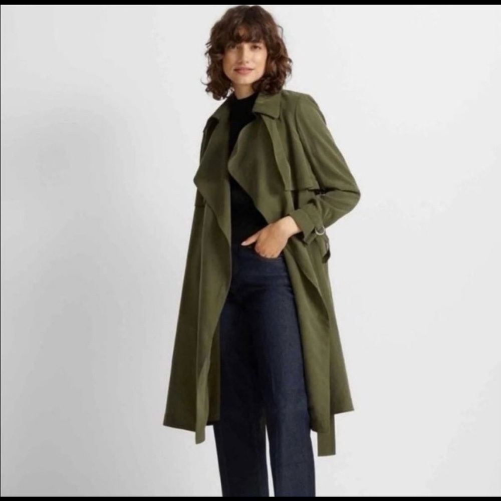 Club Monaco Dark Green Women's Trench Coat